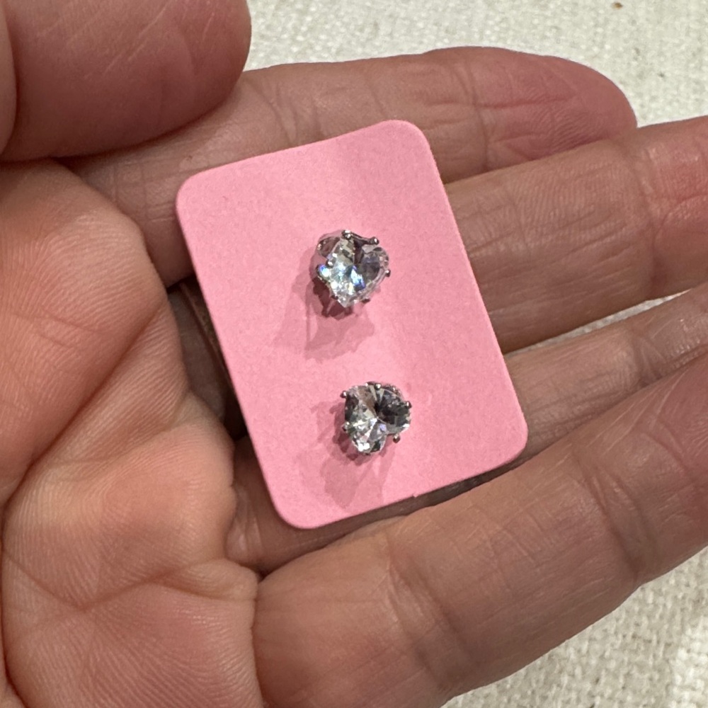 Elegant Silver Stud Earrings - Picture 2 of 2
